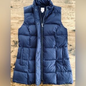 J.Jill Navy Down Puffer Vest XS